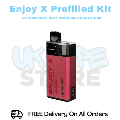 Buy Online Strawberry Watermelon Bubblegum Enjoy X 10K Ultra Prefilled Pod Kit – ONLY £6.49