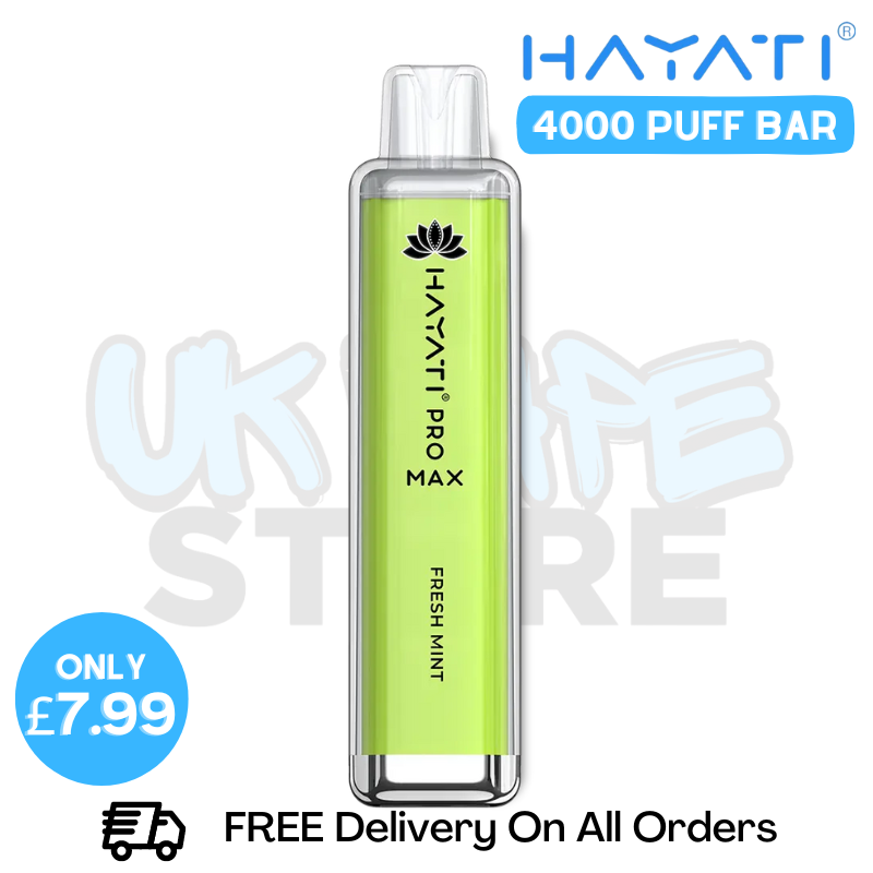 Buy Online Fresh Mint Hayati Pro Max 4000Puffs 4K Disposable - UK Vape Store