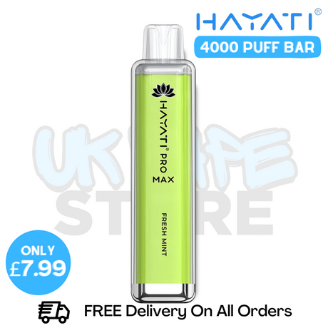 Buy Online Fresh Mint Hayati Pro Max 4000Puffs 4K Disposable - UK Vape Store