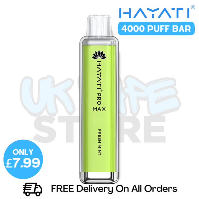 Buy Online Fresh Mint Hayati Pro Max 4000Puffs 4K Disposable - UK Vape Store