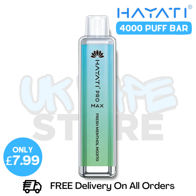 Buy Online Fresh Menthol Mojito Hayati Pro Max 4000Puffs  - UK Vape Store