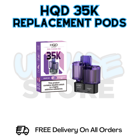 HQD 35K Puff Refil Pack Replacement Pods - £6.49