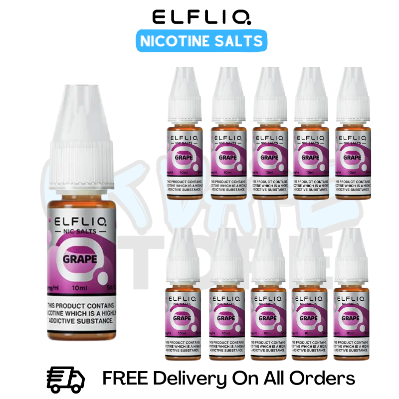 Grape ElfLiq Nicotine Salts Box Of 10