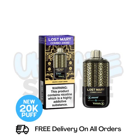 Buy Online Grape-Mary Drink Lost Mary 20K Puff Puff Combo Kit