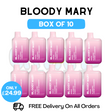 Shop Bloody Mary 600 Puff Blueberry Cherry Cranberry Pack Of 10 - UK Vape Store