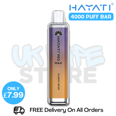 Shop Gummy Bear Hayati Pro Max 4000Puffs 4K Disposable - Only £7.99 - UK Vape Store