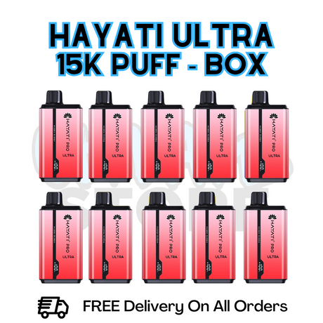 Buy Online Hubba Bubba Hayati Pro Ultra 15K Puffs Box Of 10 - £85.99