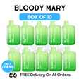 Shop Bloody Mary 600 Puff Kiwi Passionfruit Guava Pack Of 10 - UK Vape Store