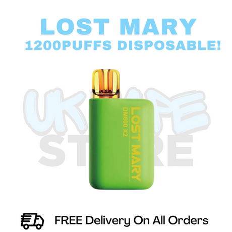 Buy Online Kiwi Passionfruit Guava Lost Mary DM600 X2 1200Puff Disposable Vape Kit