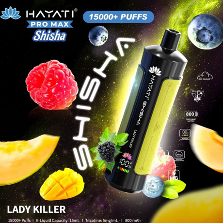 Buy Online Lady Killer Hayati Shisha 15K Puff Vape Kit