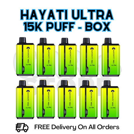 Buy Online Lemon & Lime Hayati Pro Ultra 15K Puffs Box Of 10 - £85.99