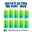 Buy Online Lemon & Mint/ Blue Razz Mint Hayati Pro Ultra 15K Puffs Box Of 10 - £85.99