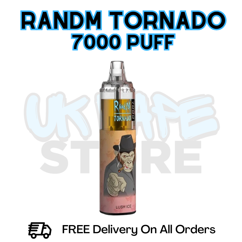 Buy Online Lush Ice RandM Tornado 7K 7000 Puff Vape - £5.99