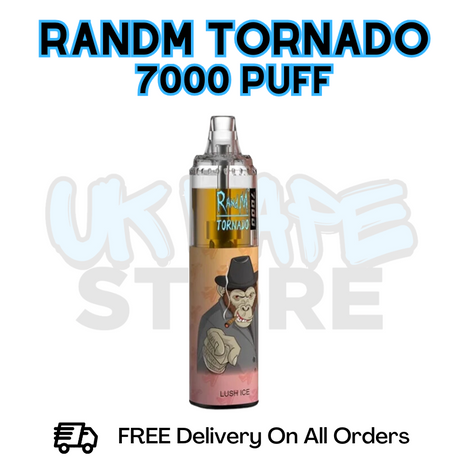 Buy Online Lush Ice RandM Tornado 7K 7000 Puff Vape - £5.99
