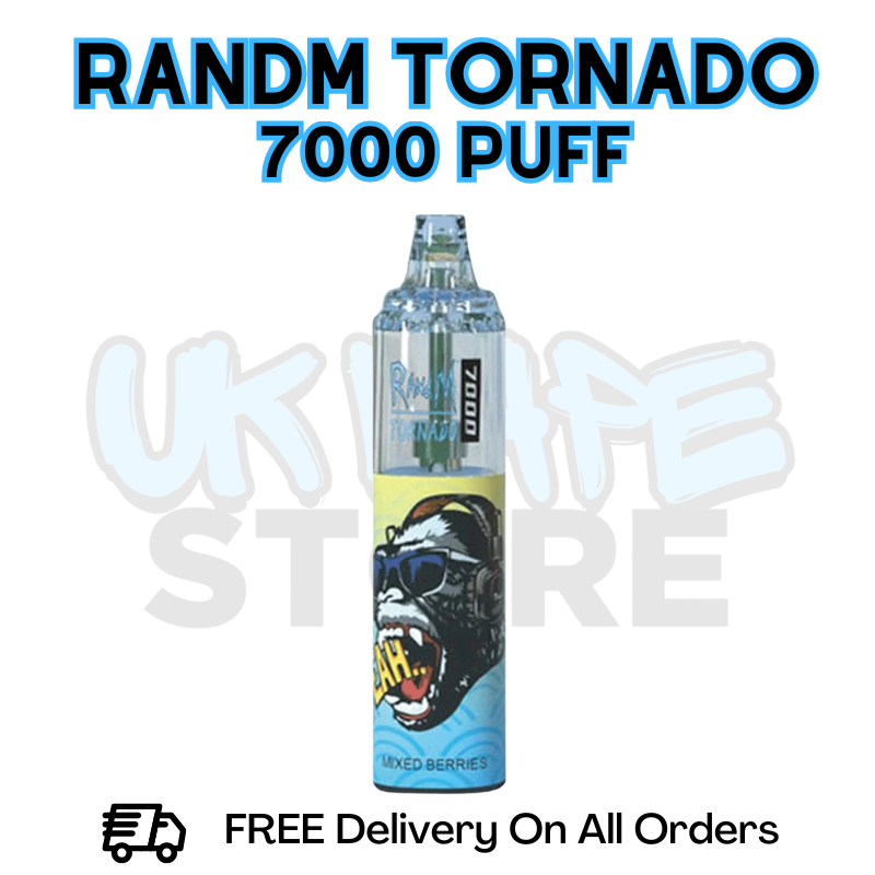 Buy Online Mixed Berries RandM Tornado 7K 7000 Puff Vape - £5.99