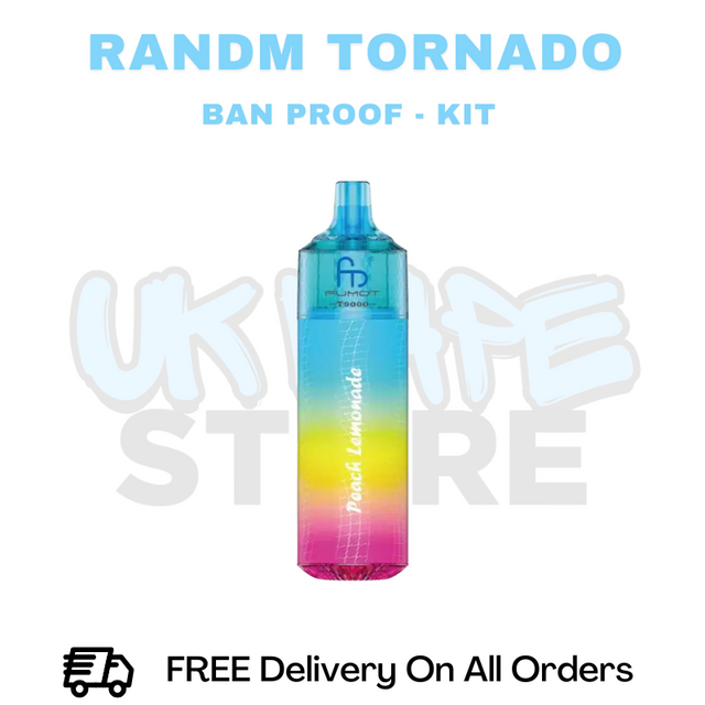 Buy Online Peach Lemonade RandM T9000 Prefilled Pod Kit - ONLY £5.99