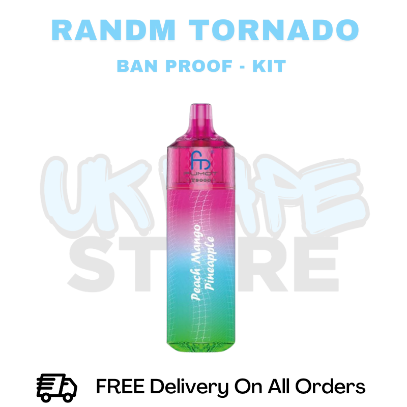 Buy Online Peach Mango Lemonade RandM T9000 Prefilled Pod Kit - ONLY £5.99