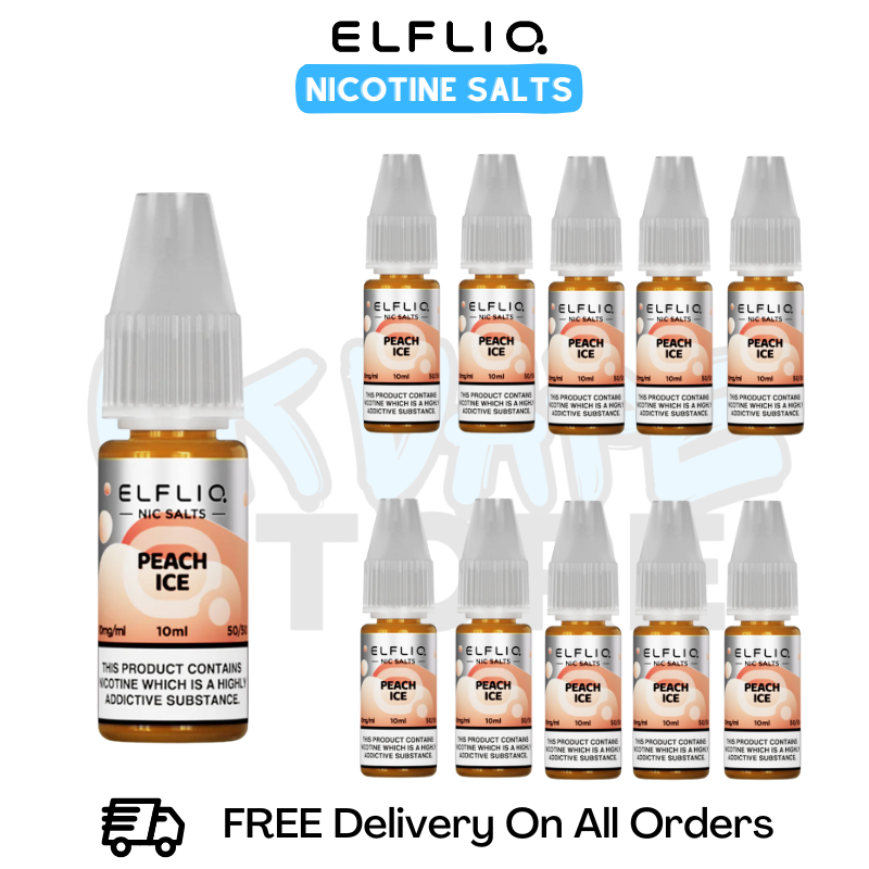 Peach Ice ElfLiq Nicotine Salts Box Of 10