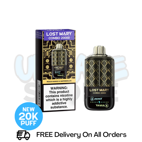 Buy Online Peach Mango - Watermelon Lost Mary 20K Puff Puff Combo Kit