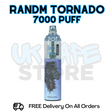 Buy Online Peach Ice RandM Tornado 7K 7000 Puff Vape - £5.99