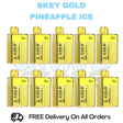 Buy Online Pineapple Ice SKEY Crystal Gold 600 Box Of 10