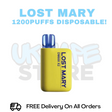 Buy Online Passion Fruit Lemon Lost Mary DM600 X2 1200Puff Disposable Vape Kit