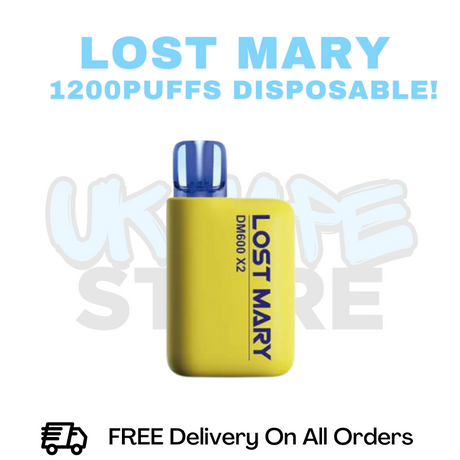 Buy Online Passion Fruit Lemon Lost Mary DM600 X2 1200Puff Disposable Vape Kit