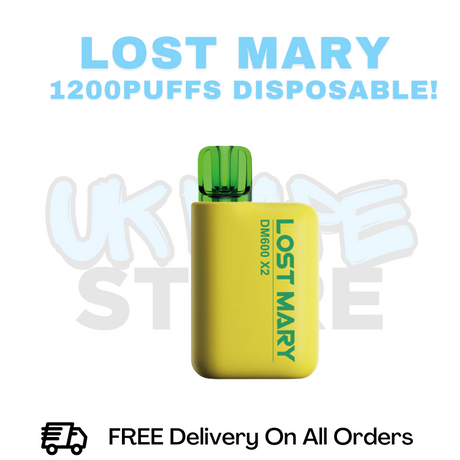 Buy Online Pineapple Ice Lost Mary DM600 X2 1200Puff Disposable Vape Kit