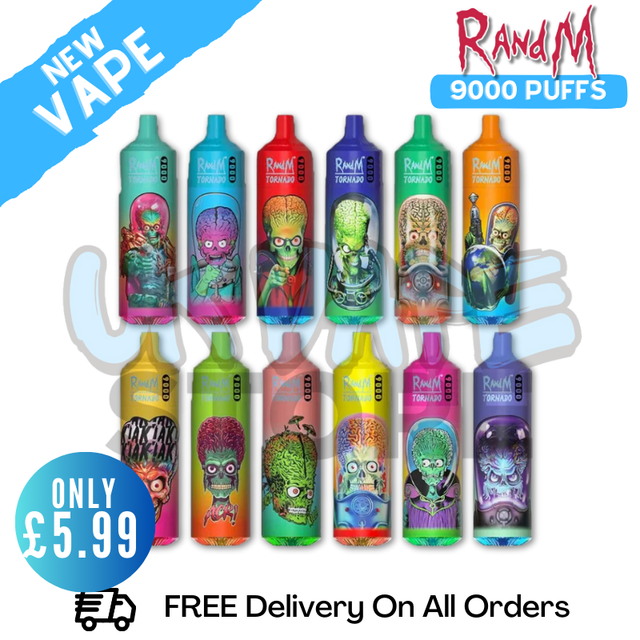 RandM Tornado T9000 Puff 9K Bar R&M Prefilled Kit - ONLY 4.99 UK Vape Store RandM Tornado T9000 Puff 9K Bar R&M Prefilled Kit - ONLY 4.99 UK Vape Store