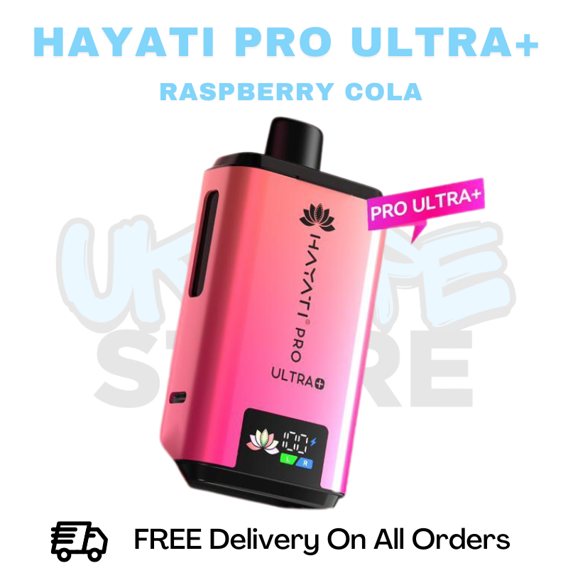 Raspberry Cola Hayati Pro Ultra Plus+ Prefilled Pod Kit UK Vape Store Raspberry Cola Hayati Pro Ultra Plus+ Prefilled Pod Kit UK Vape Store