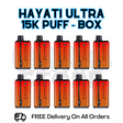 Buy Online Raspberry Cola Hayati Pro Ultra 15K Puffs Box Of 10 - £85.99