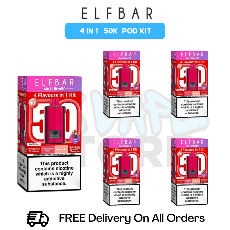 Red Edition Elf Bar Ultra 50K Box Of 5