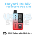 Buy Online Red Apple Ice Hayati Rubik 7000 7K Puff Pod Kit - £6.99