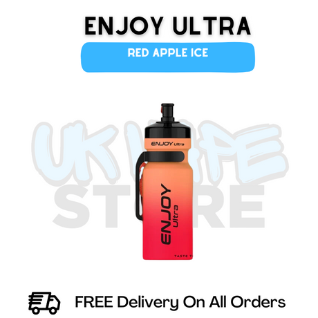 Buy Online Red Apple Ice Enjoy Ultra 9000 9K Puff - £6.99