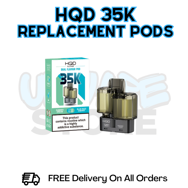 HQD 35K Puff Refil Pack Replacement Pods - £6.49