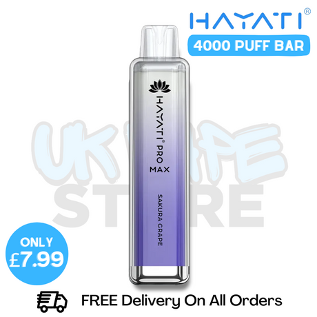 Shop Sakura Grape Hayati Pro Max 4000Puffs 4K Disposable - UK Vape Store