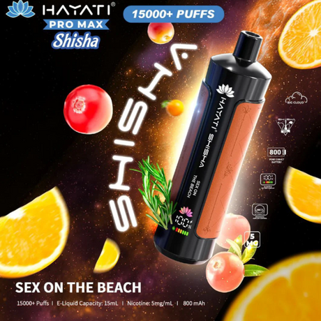 Buy Online Sex On The Beach Hayati Shisha 15K Puff Vape Kit