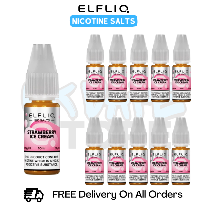 Strawberry Ice Cream ElfLiq Nicotine Salts Box Of 10