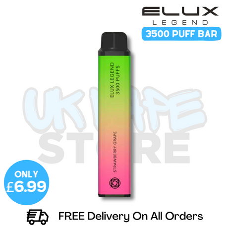 Shop Strawberry Grape Elux Legend 3500 Puff Vape Kit - ONLY £6.99 - UK Vape World