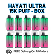Buy Online Strawberry Watermelon Hayati Pro Ultra 15K Puffs Box Of 10 - £85.99