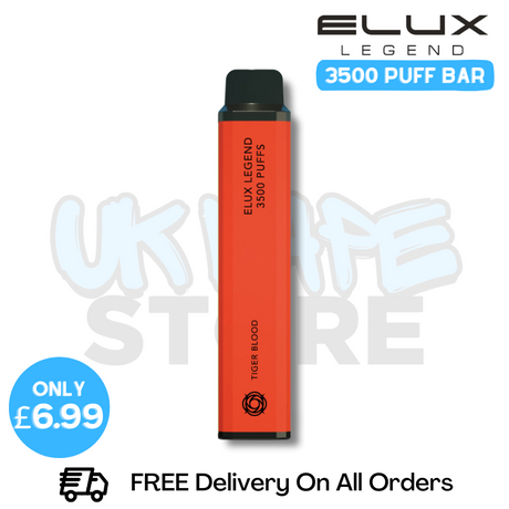 Shop Tiger Blood Elux Legend 3500 Puff Vape Kit - ONLY £6.99 - UK Vape World