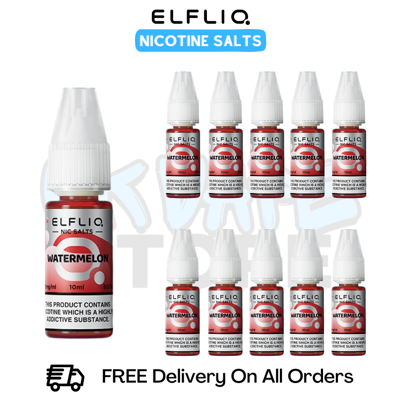 Watermelon ElfLiq Nicotine Salts Box Of 10