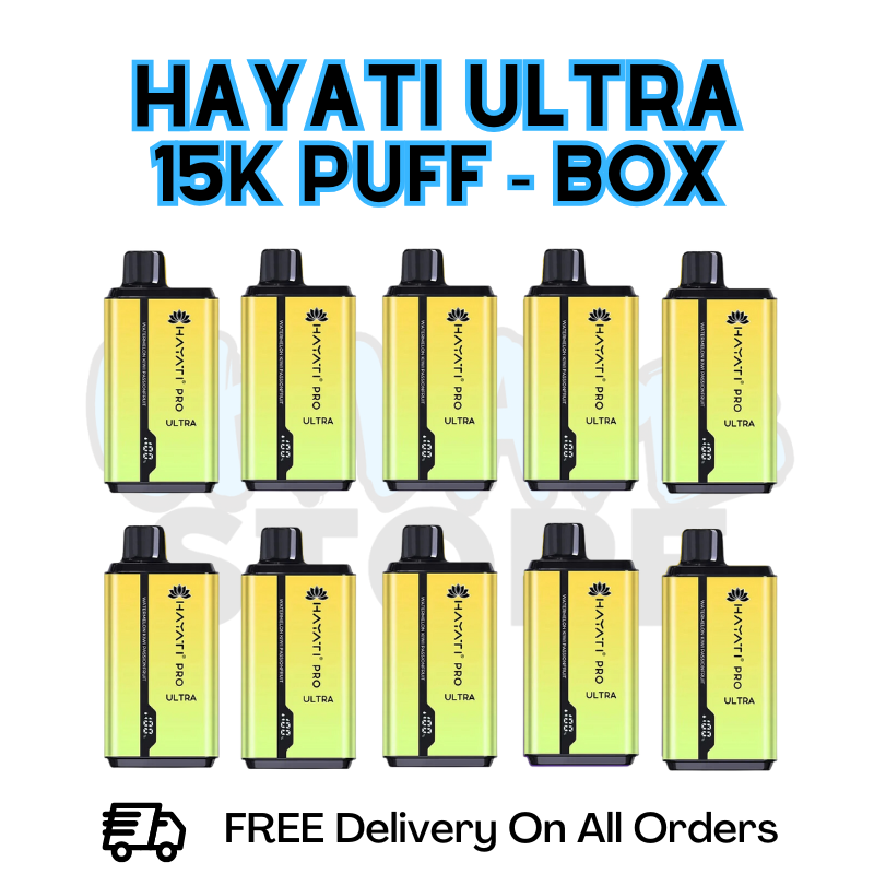 Buy Online Watermelon Kiwi Passion Fruit Hayati Pro Ultra 15K Puffs Box Of 10 - £85.99