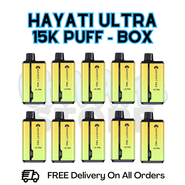 Buy Online Watermelon Kiwi Passion Fruit Hayati Pro Ultra 15K Puffs Box Of 10 - £85.99