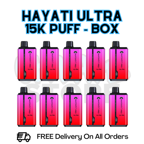Buy Online Watermelon Skittles Hayati Pro Ultra 15K Puffs Box Of 10 - £85.99