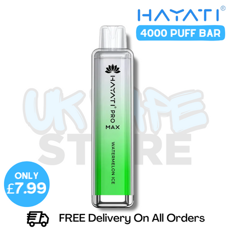 Shop Watermelon ICE Hayati Pro Max 4000Puffs 4K Disposable - Only £7.99 - UK Vape World