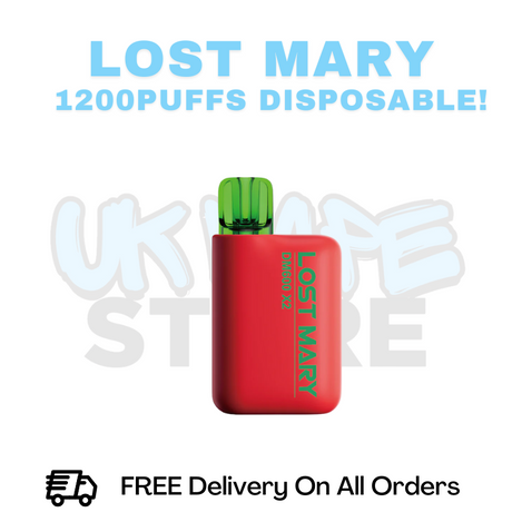 Buy Online Watermelon Lost Mary DM600 X2 1200Puff Disposable Vape Kit