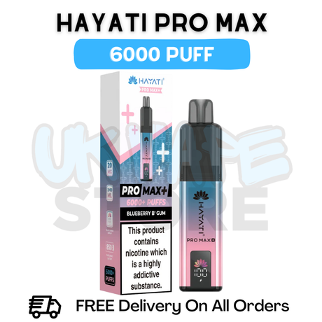 Blueberry Bubblegum Hayati Pro Max 6000 Kit - ukvapestore