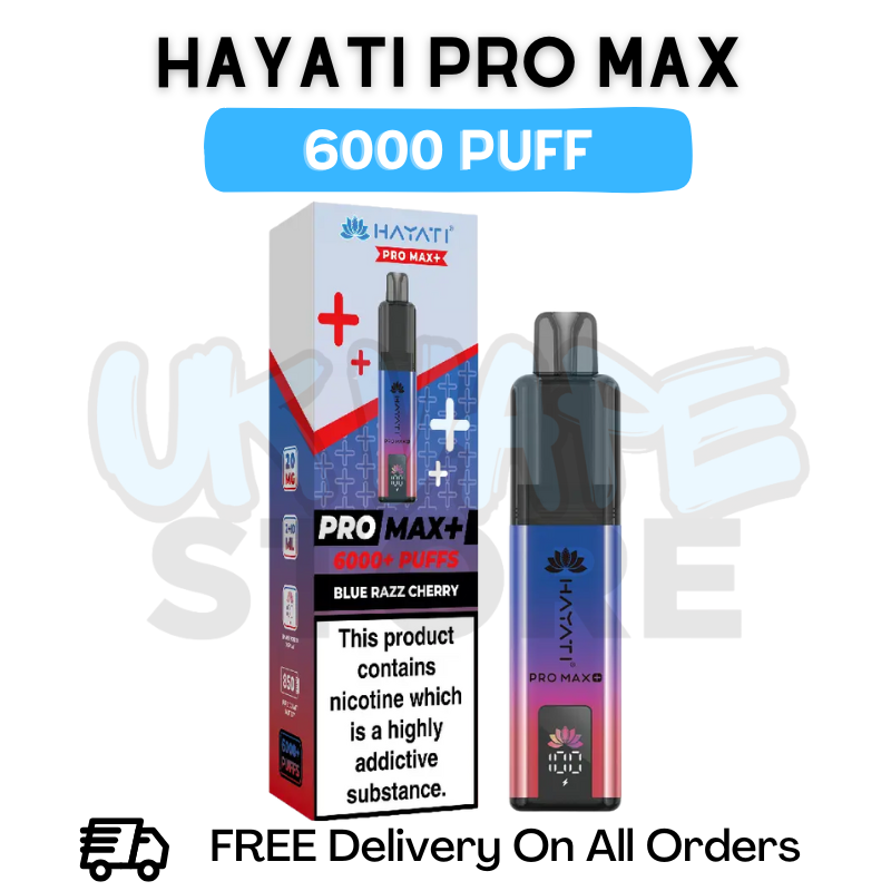 Blue Razz Cherry Hayati Pro Max 6000 Kit - ukvapestore