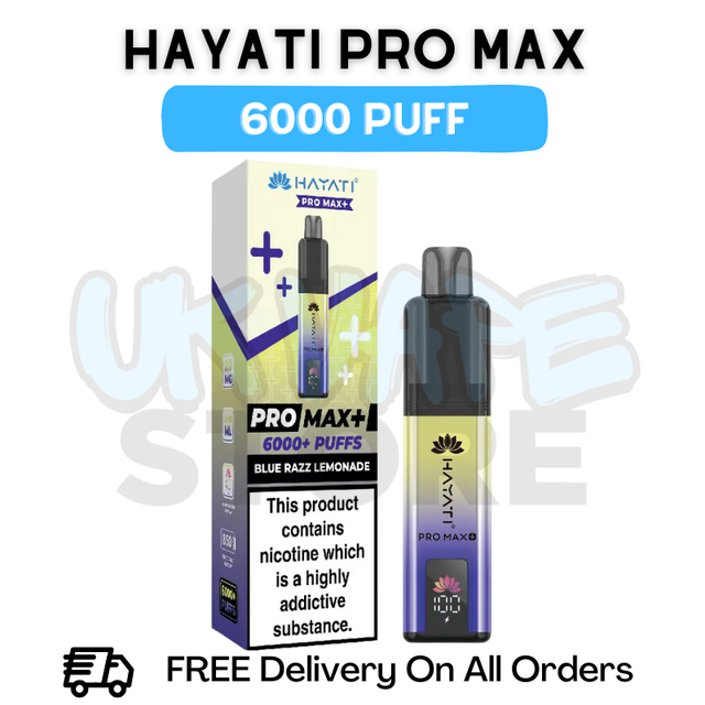 Blue Razz Lemonade Hayati Pro Max 6000 Kit - ukvapeworld